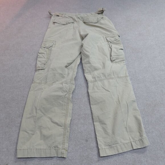 Polo Jeans Ralph Lauren Pants 30 Beige Cargo Ripstop Side Adjusters Y2K - Picture 12 of 12